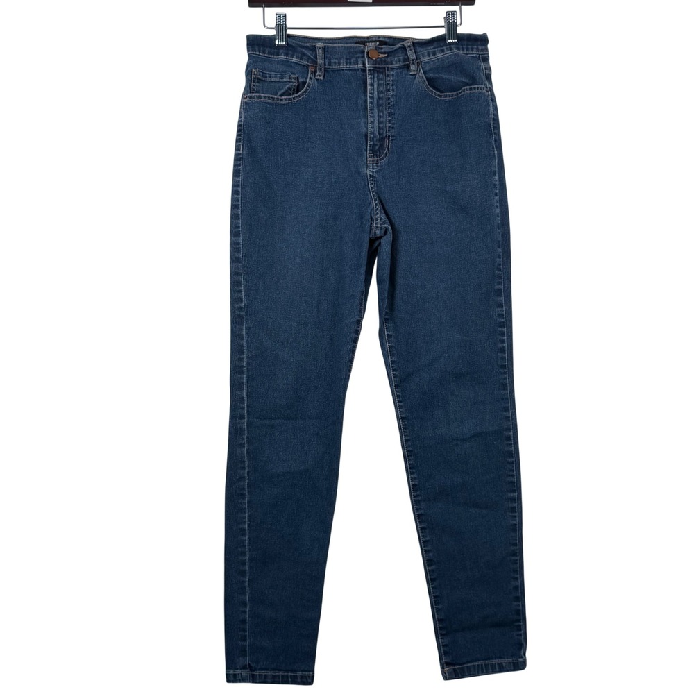 Forever 21 31 Skinny High Rise Jeans Blue High‎ Rise Stretch Denim Normcore